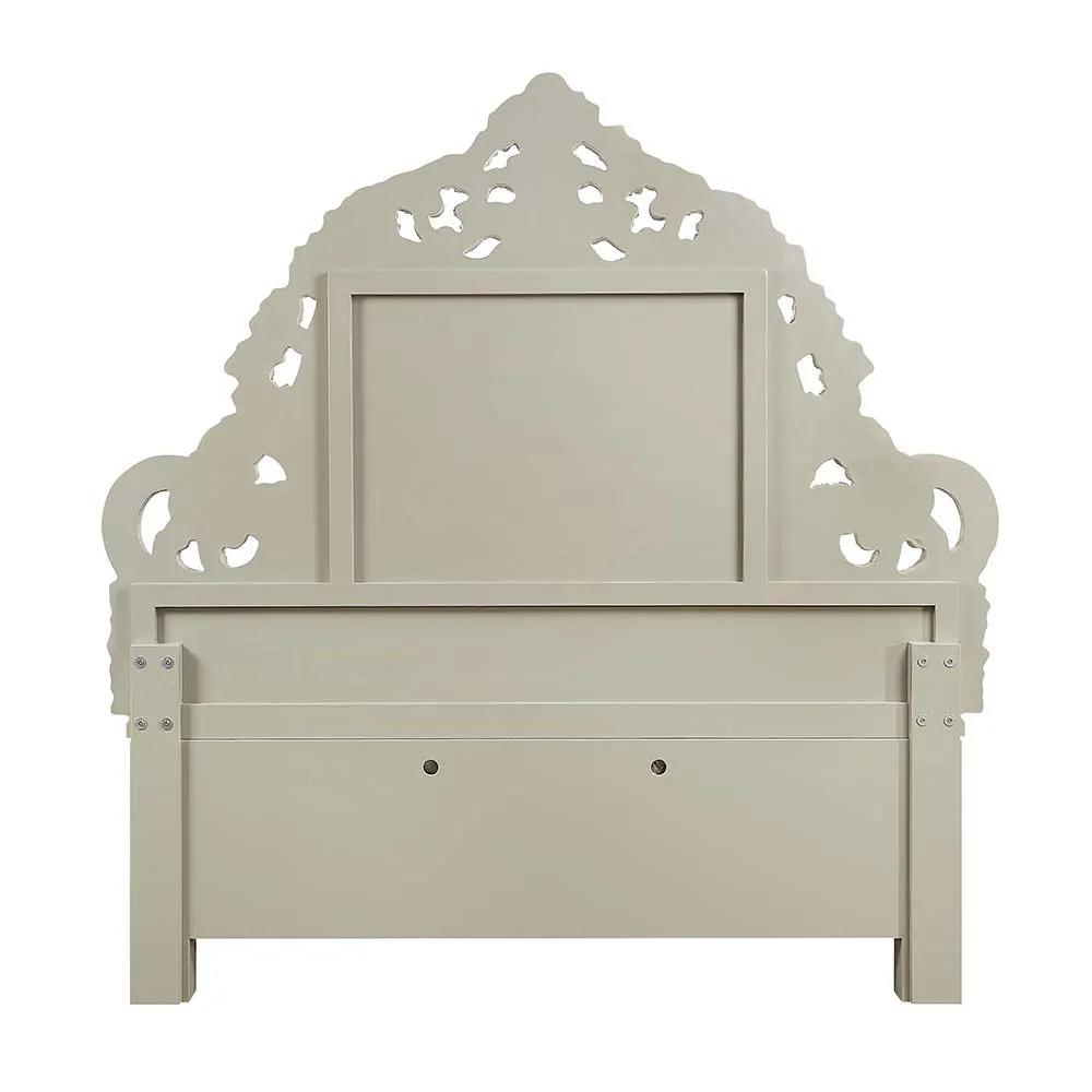 Sorina - Eastern King Bed - Synthetic Leather & Antique Gold by Unique Piece Furniture