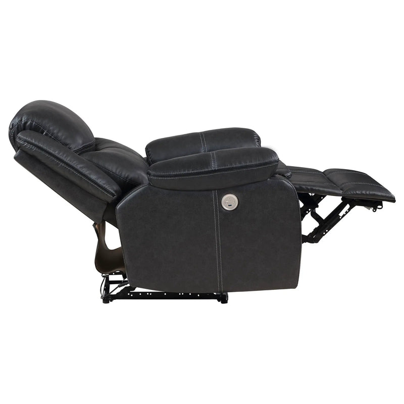 Sycamore Upholstered Power Recliner Chair Dark Grey by Unique Piece Furniture