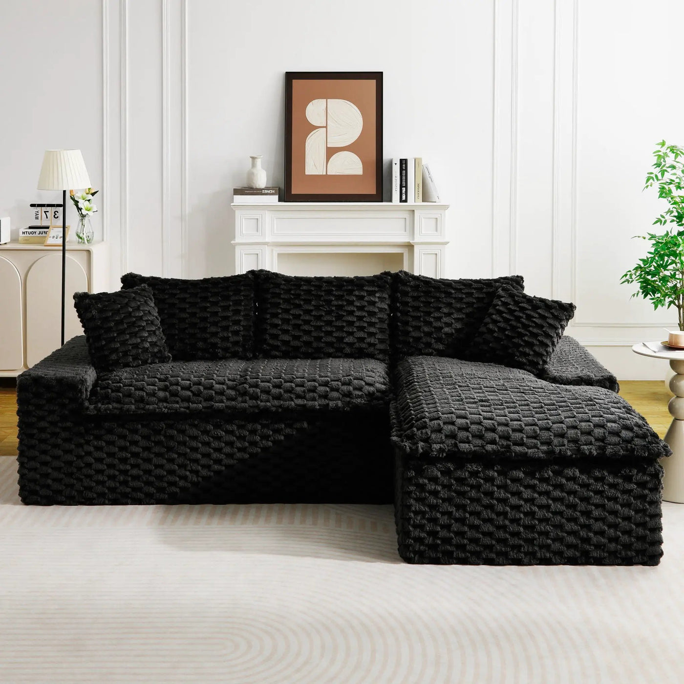 Modular Sofa, Convertible Twin Seat With Chaise Lounge by Unique Piece Furniture
