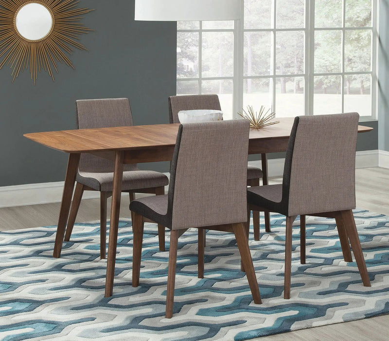 Redbridge 5-piece Rectangular Dining Set Natural Walnut by Unique Piece Furniture