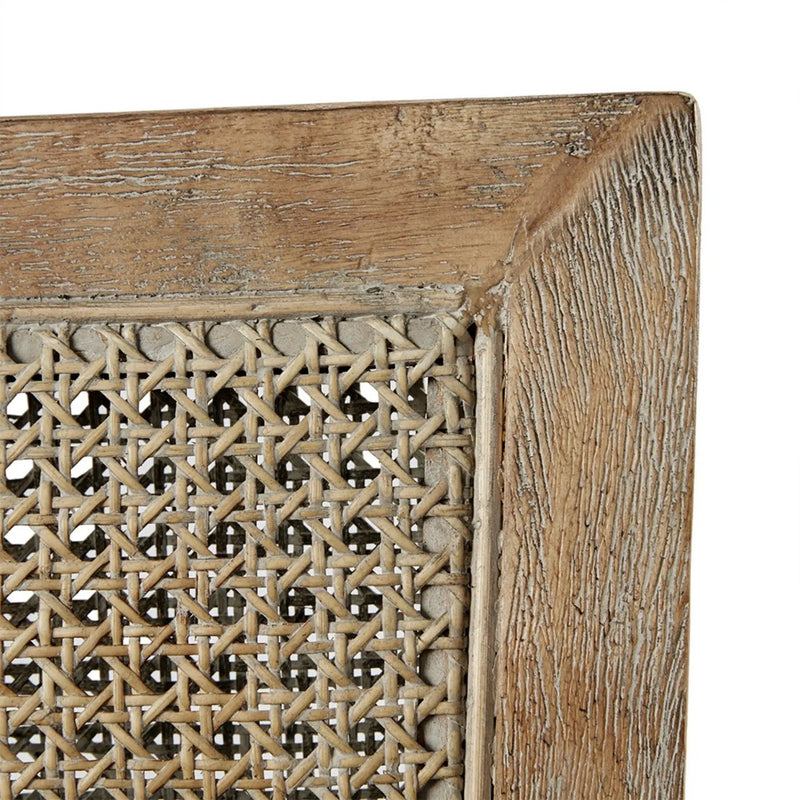 Cane Armchair With High Density Foam - Cream / Reclaimed Natural by Unique Piece Furniture
