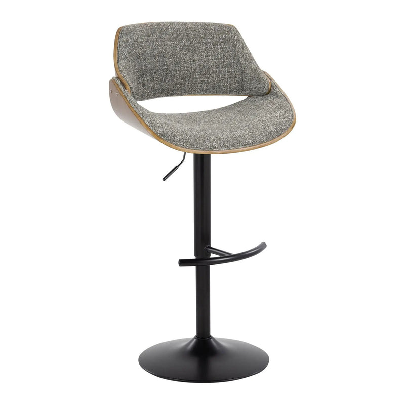 Fabrizzi - Mid Century Modern Adjustable BarStool With Rounded T Footrest (Set of 2) by Unique Piece Furniture
