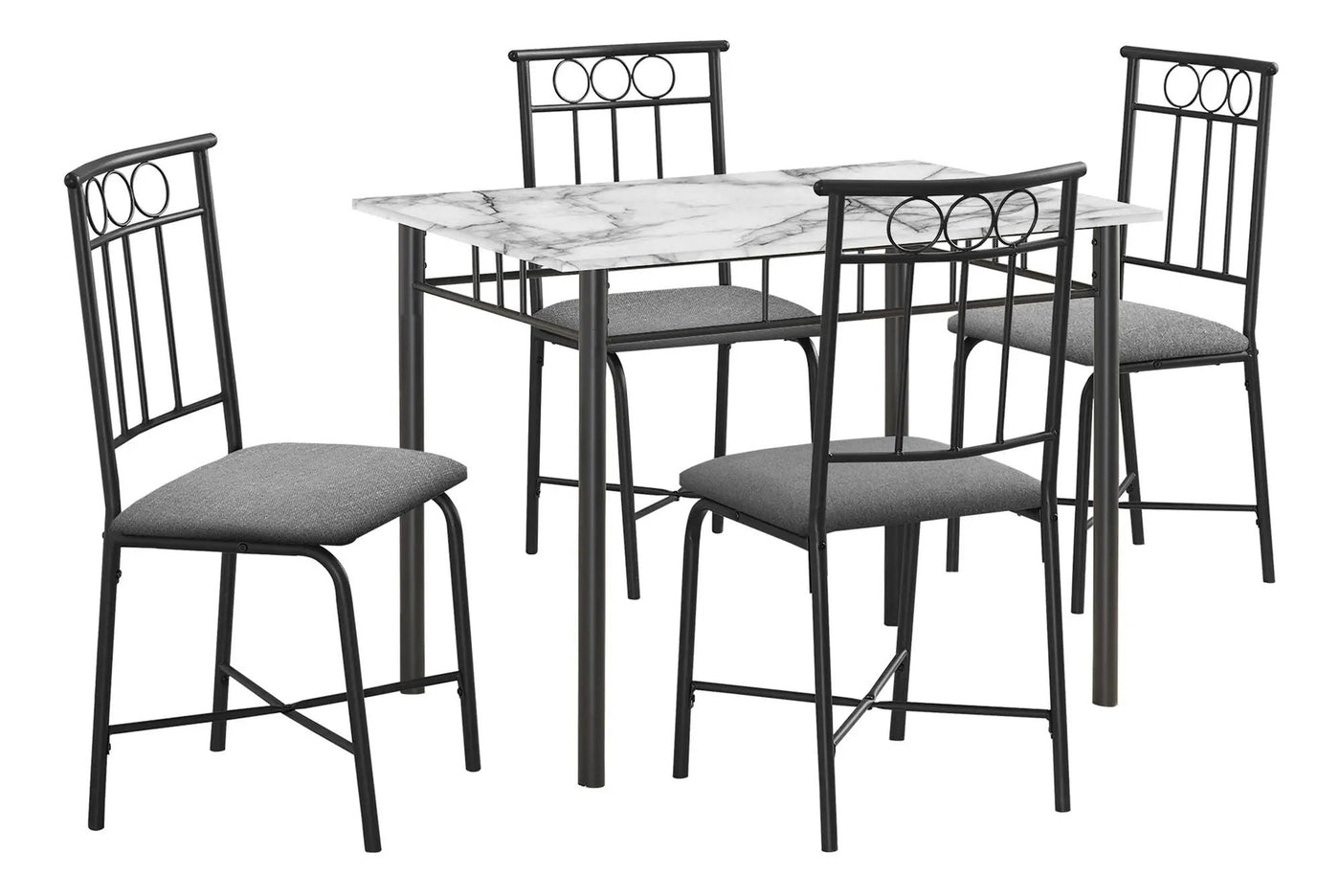5 Pieces Dining Table Set, Small, Rectangular by HouseOfZazla