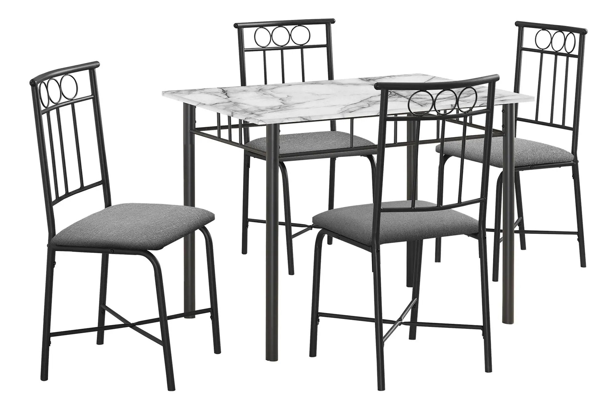 5 Pieces Dining Table Set, Small, Rectangular by HouseOfZazla