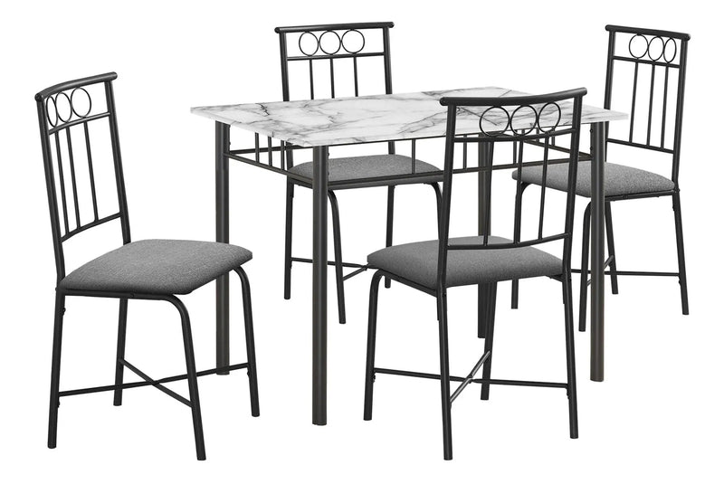 5 Pieces Dining Table Set, Small, Rectangular by HouseOfZazla