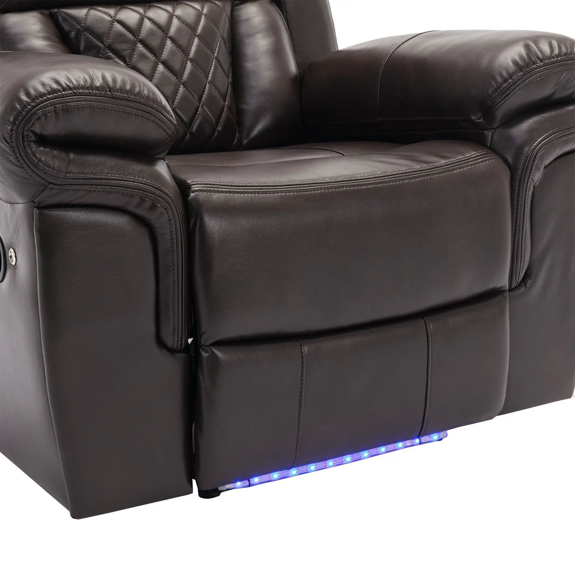 Home Theater Seating Manual Recliner Chair With Led Light Strip For Living Room by HouseOfZazla