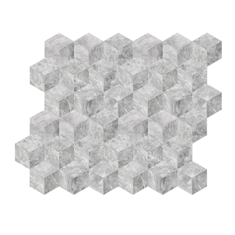 Hexagon Natural Marble Polished Tile For Wall And Floor (Set of 12) by HouseOfZazla