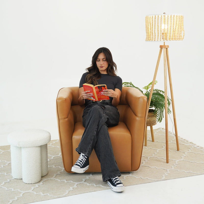 Callan - Swivel Chair - Tan by HouseOfZazla