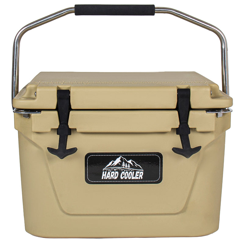 20 Quart Khaki Cooler, Ultra-Tough Hard Shell Ice Chest by HouseOfZazla
