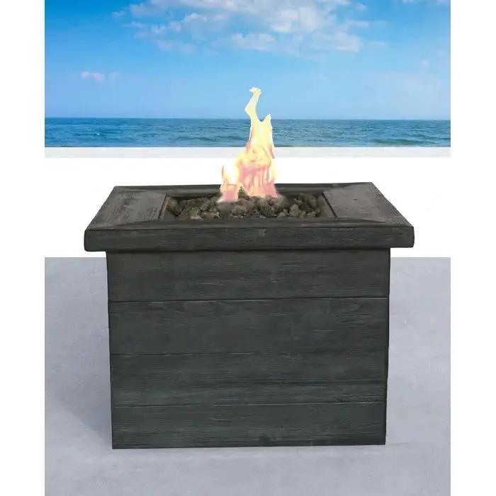 Fibre Reinforced Propane / Natural Gas Fire Pit Table - Charcoal by HouseOfZazla