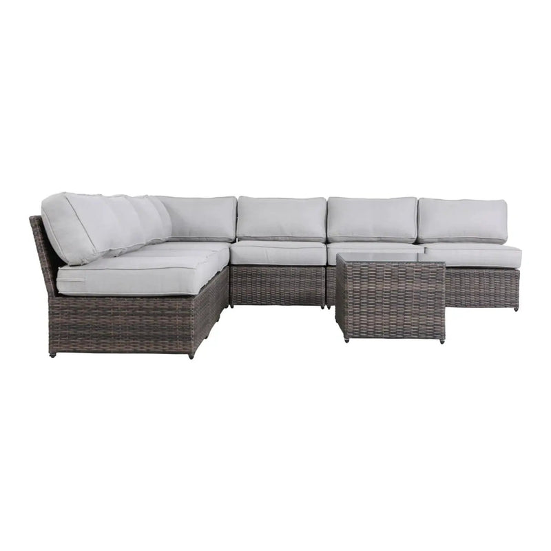 Comfortable Modern Patio Rattan Sectional Set With Cushions by HouseOfZazla