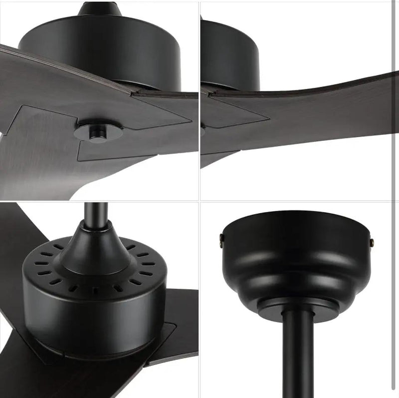 JONATHAN Y JYL9715A Aldrin 50" Mobile-App/Remote-Controlled, 6-Speed Razor Ceiling Fan, Modern, Contemporary, Minimalist, Industrial, Coastal for Bedr by Selzalot