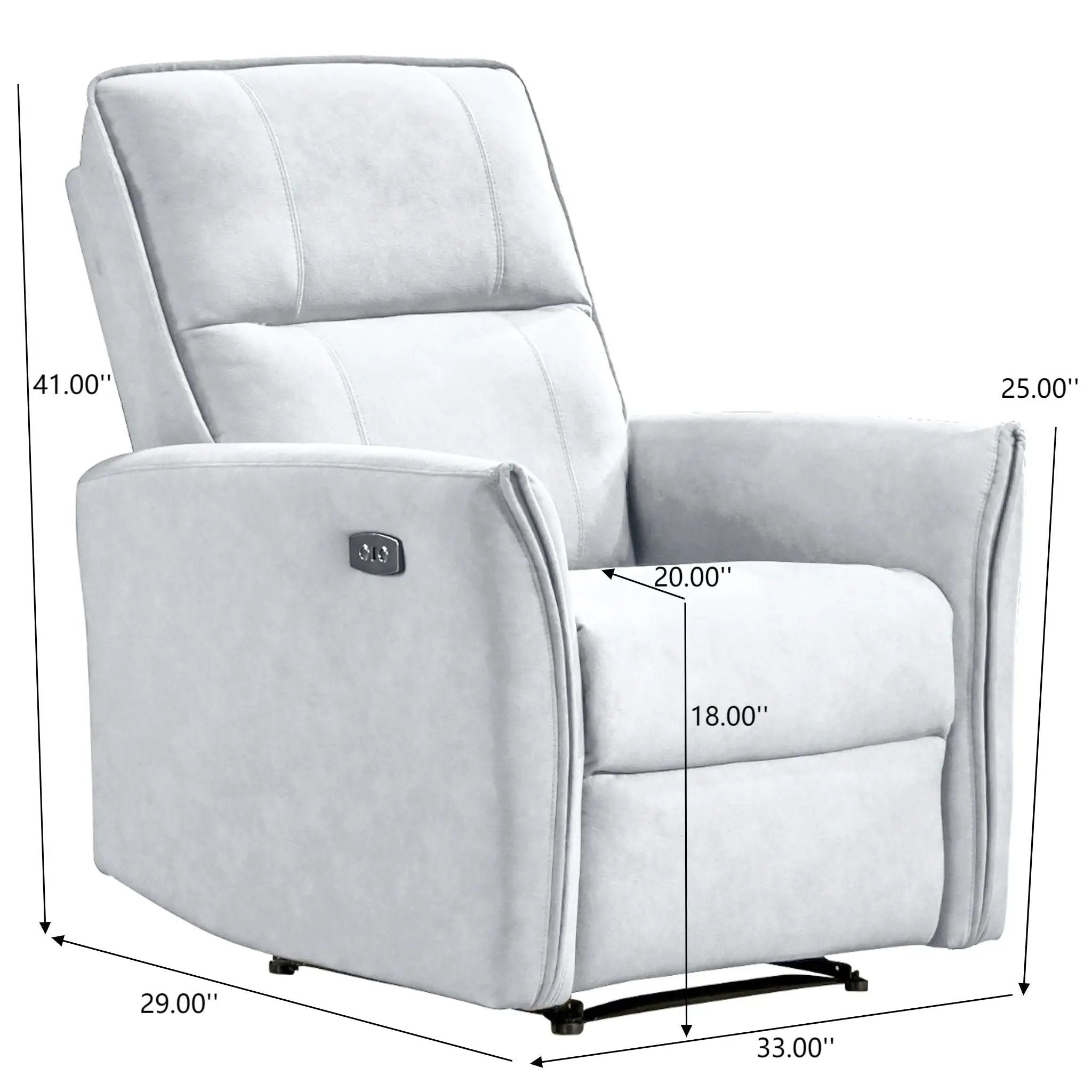 Asheville - Suede Recliner Chair by Unique Piece Furniture