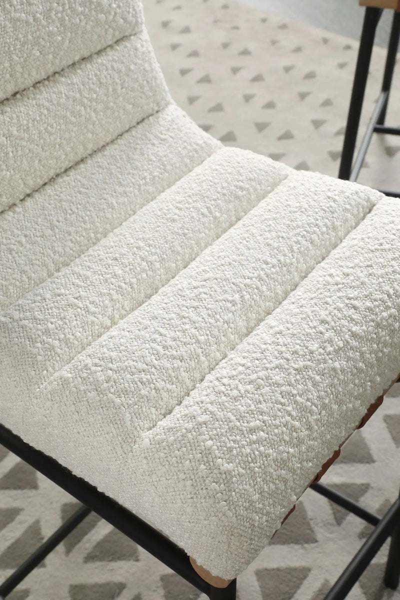 Lahni - 17" Boucle Fabric Counter Height Chair by Unique Piece Furniture