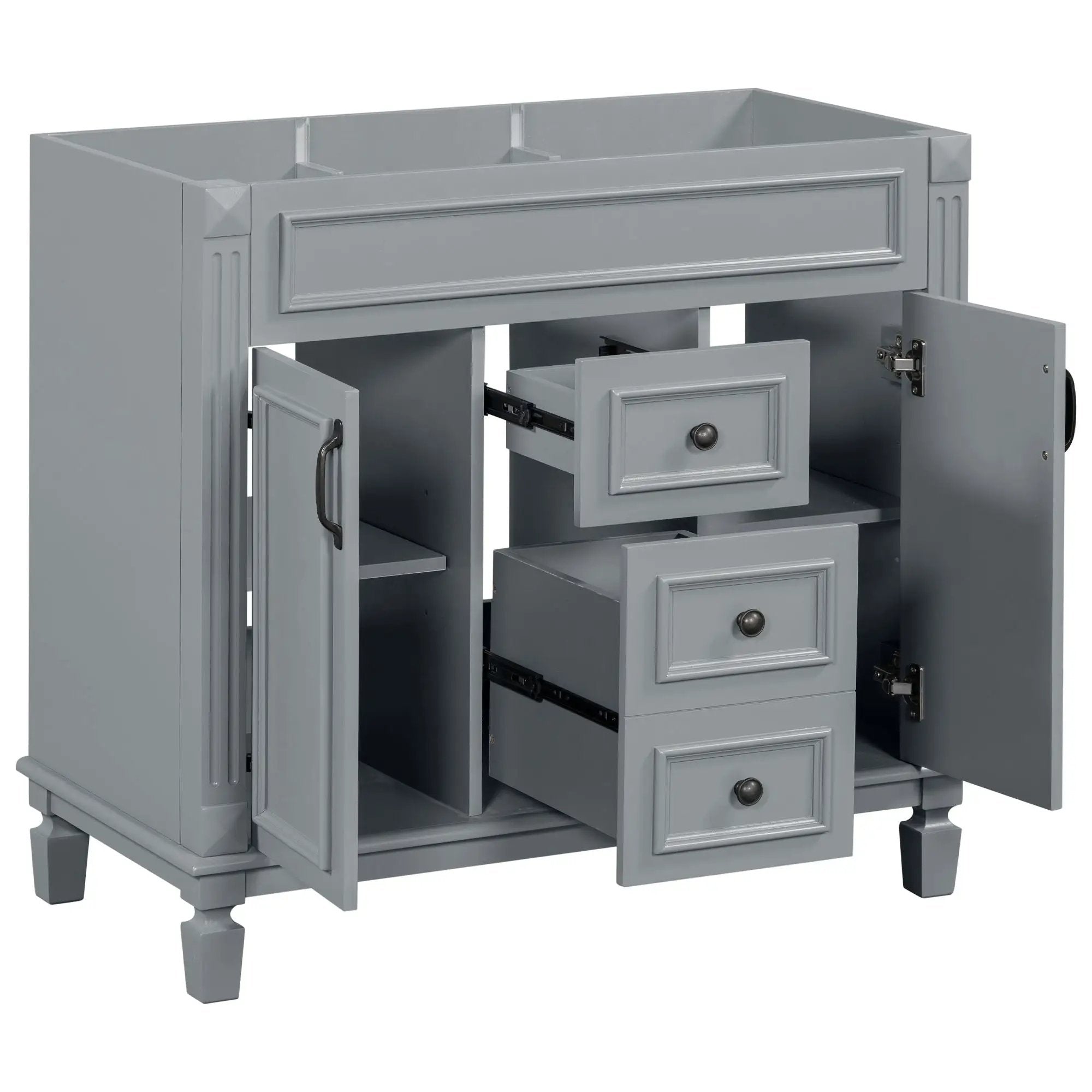Bathroom Vanity Cabinet With 2 Soft Closing Doors And 2 Drawers by Unique Piece Furniture