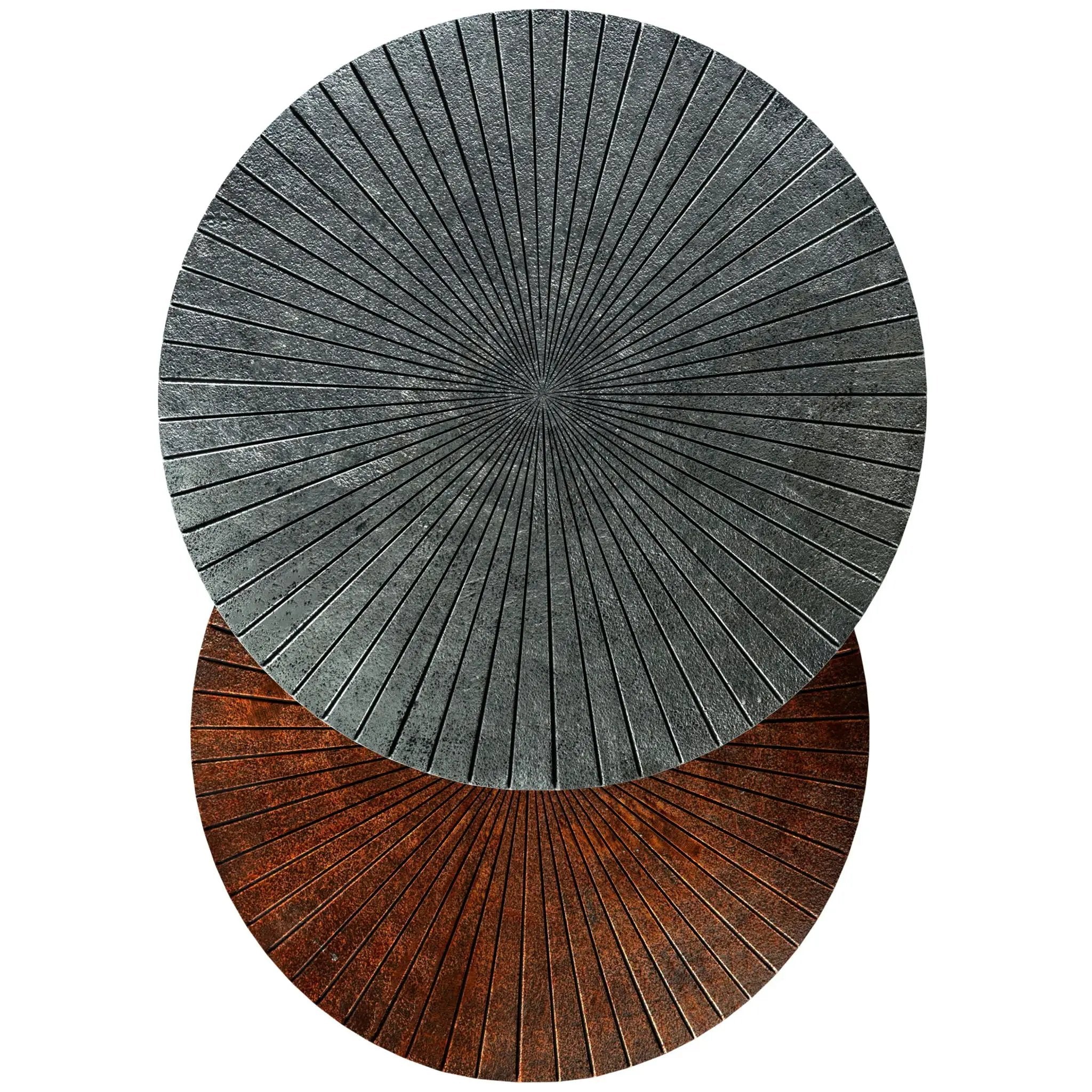Drake - 2 Piece Nesting Table - Antique Nickel / Antique Copper by Unique Piece Furniture