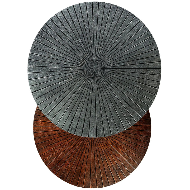 Drake - 2 Piece Nesting Table - Antique Nickel / Antique Copper by HouseOfZazla