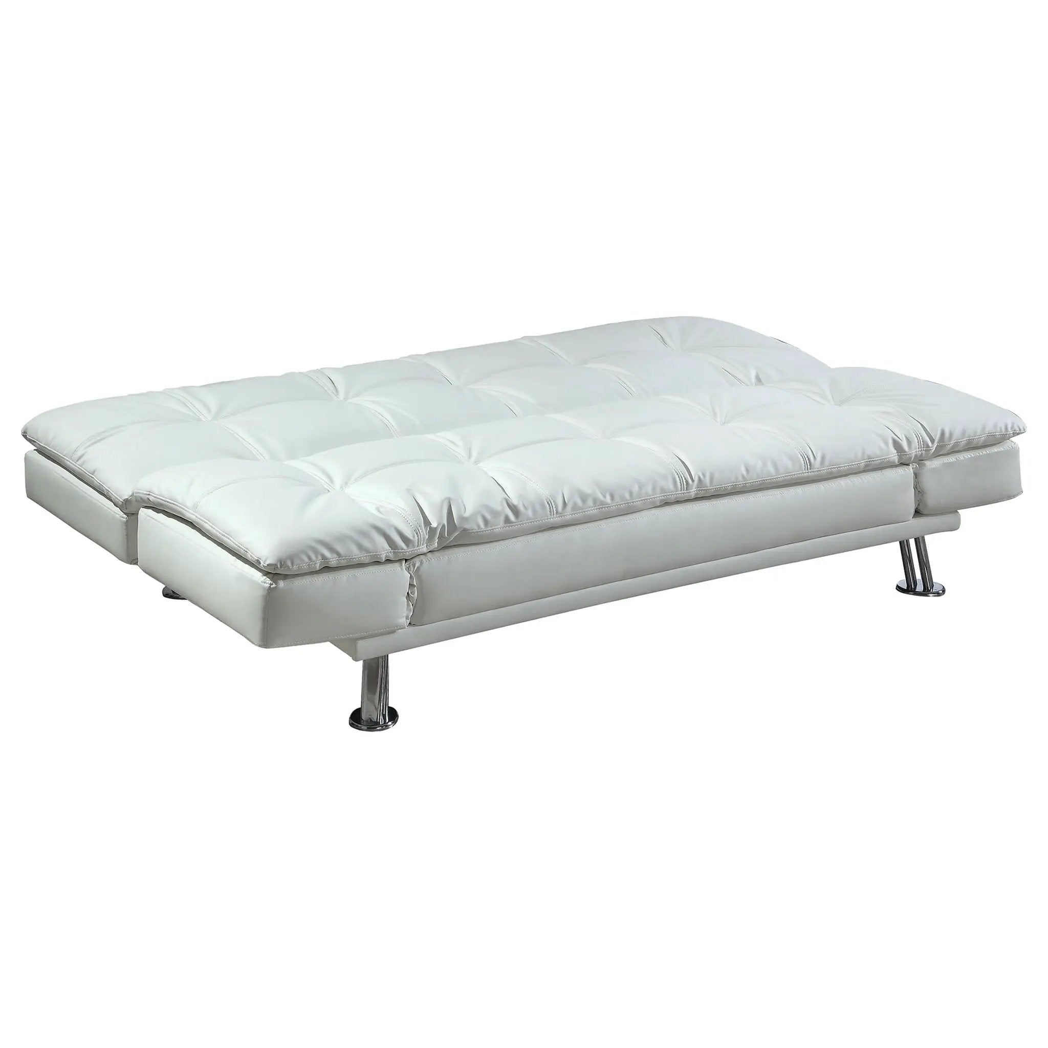 Dilleston Upholstered Tufted Convertible Sofa Bed White by Unique Piece Furniture