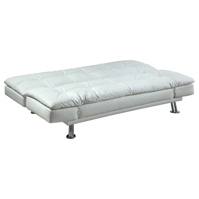 Dilleston Upholstered Tufted Convertible Sofa Bed White by Unique Piece Furniture