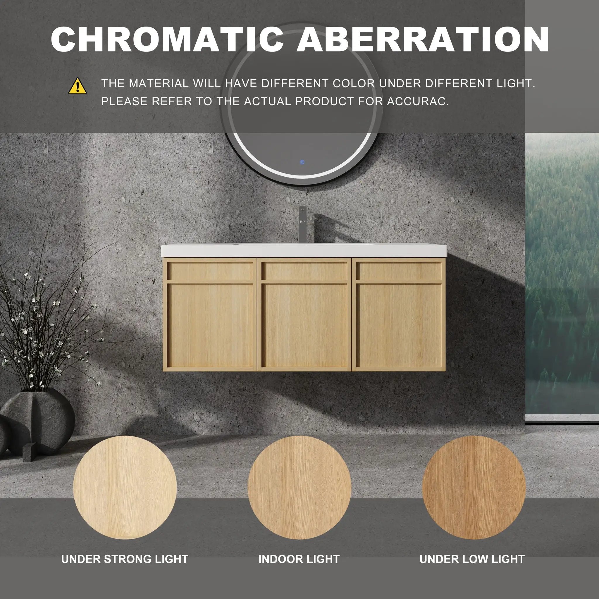 Wall-Mounted Bathroom Vanity With Resin Sink And Soft Closing Doors by Unique Piece Furniture