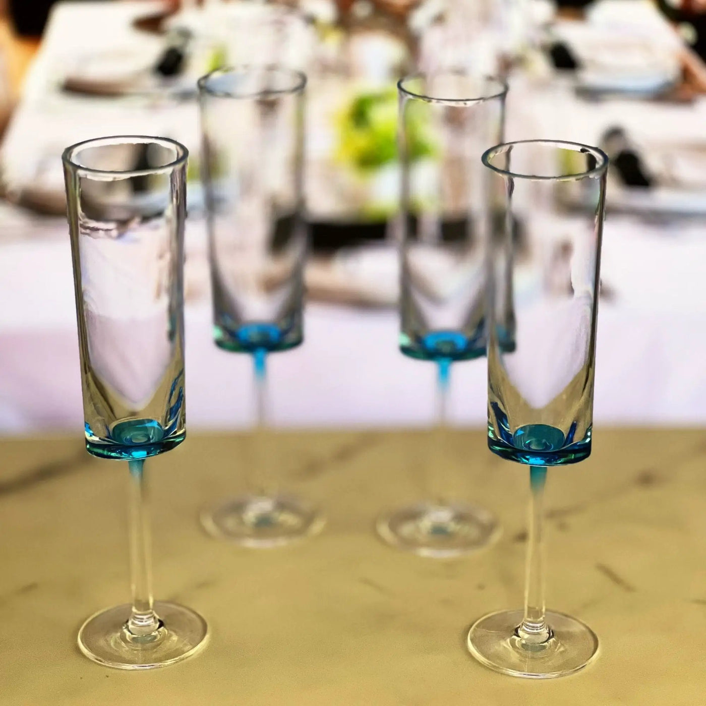 Oval Halo - Acrylic Champagne Flutes (Set of 4) by HouseOfZazla