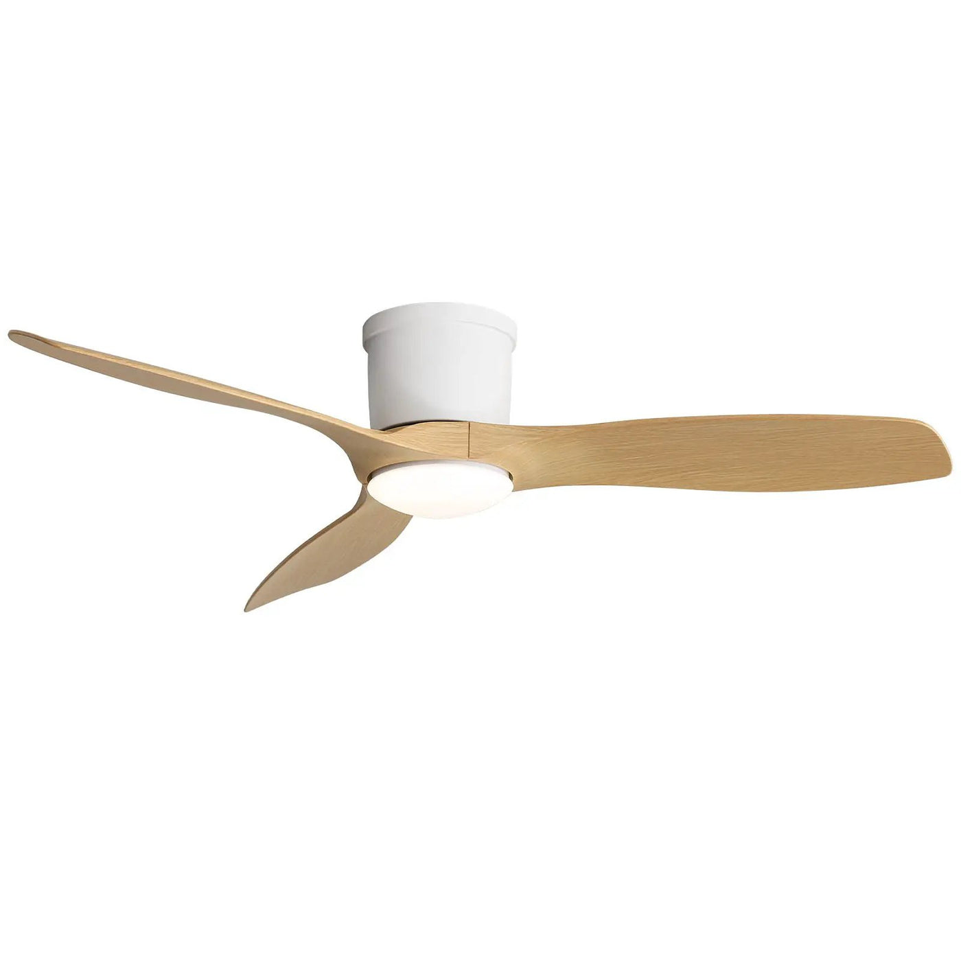 Flush Mount Ceiling Fan With Dimmable LED Light, 3 Blades, Reversible DC Motor Blades For Living Room by Unique Piece Furniture
