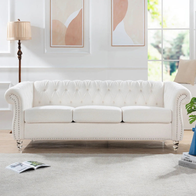 Rolled Arm Chesterfield 3 Seater Sofa by Unique Piece Furniture