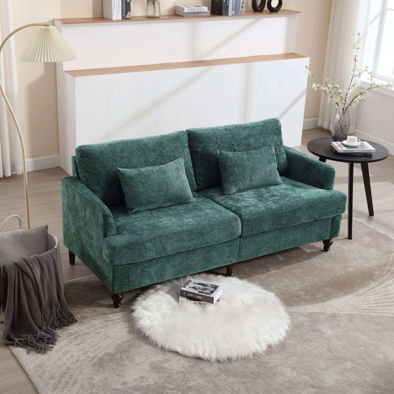 Mid Century Modern Fabric Loveseat Sofa, 2 Seat Upholstered Couch by Unique Piece Furniture