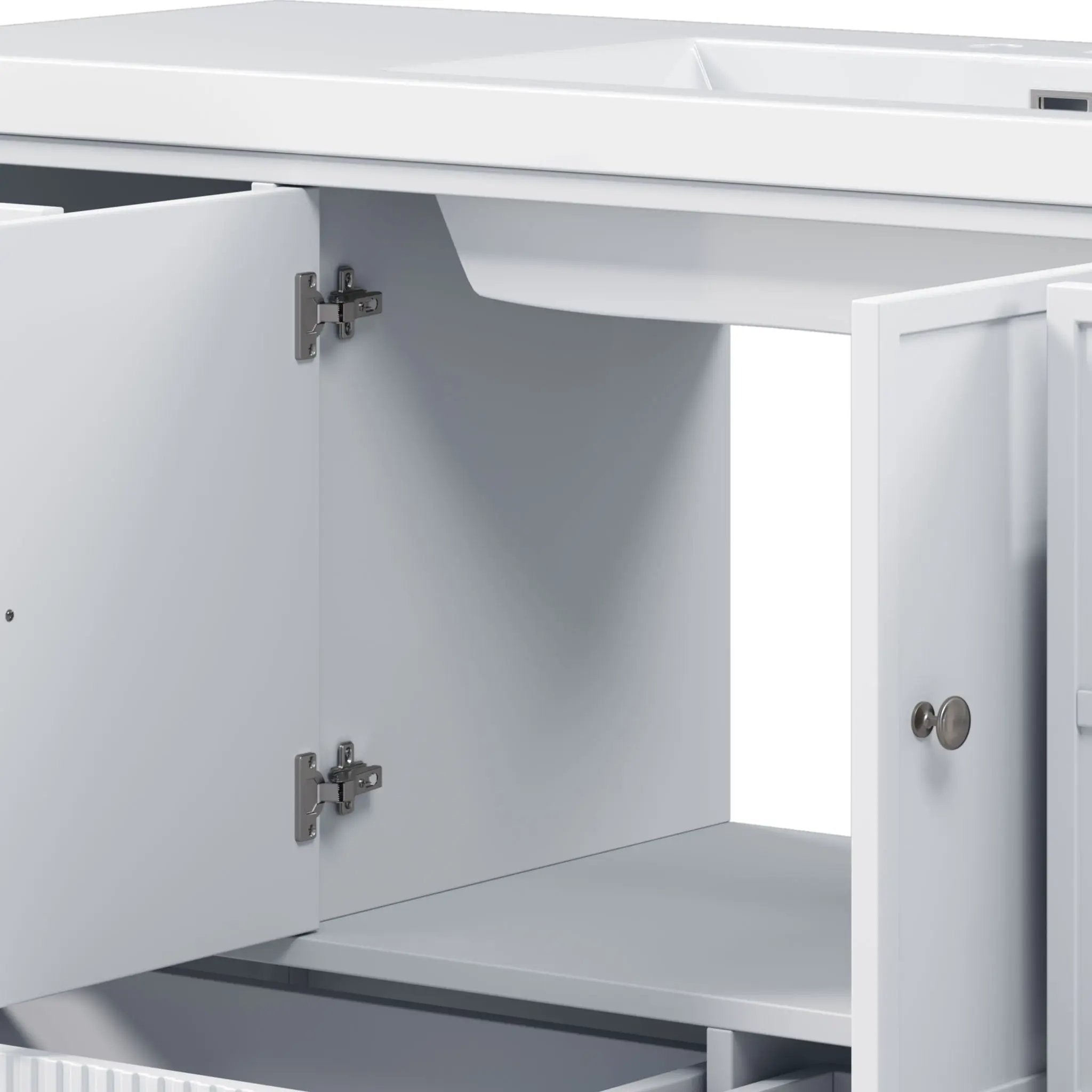 Bathroom Vanity With Separate Sink, Soft Close Doors And 4 Drawers by HouseOfZazla