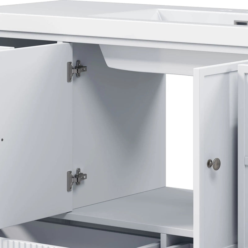 Bathroom Vanity With Separate Sink, Soft Close Doors And 4 Drawers by HouseOfZazla