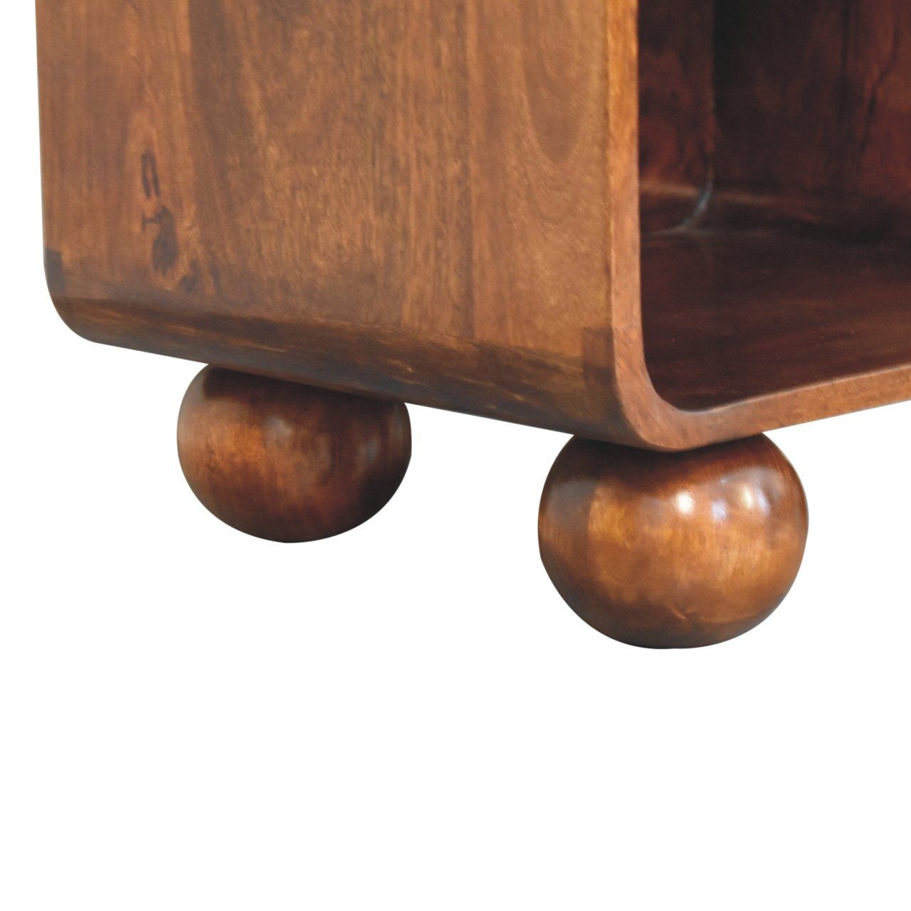 Open Woven Bedside Table, 1 Drawer - Chestnut by HouseOfZazla