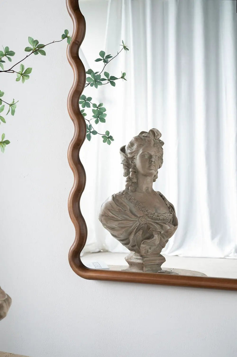 Wood Mirror With Unique Frame - Brown by HouseOfZazla