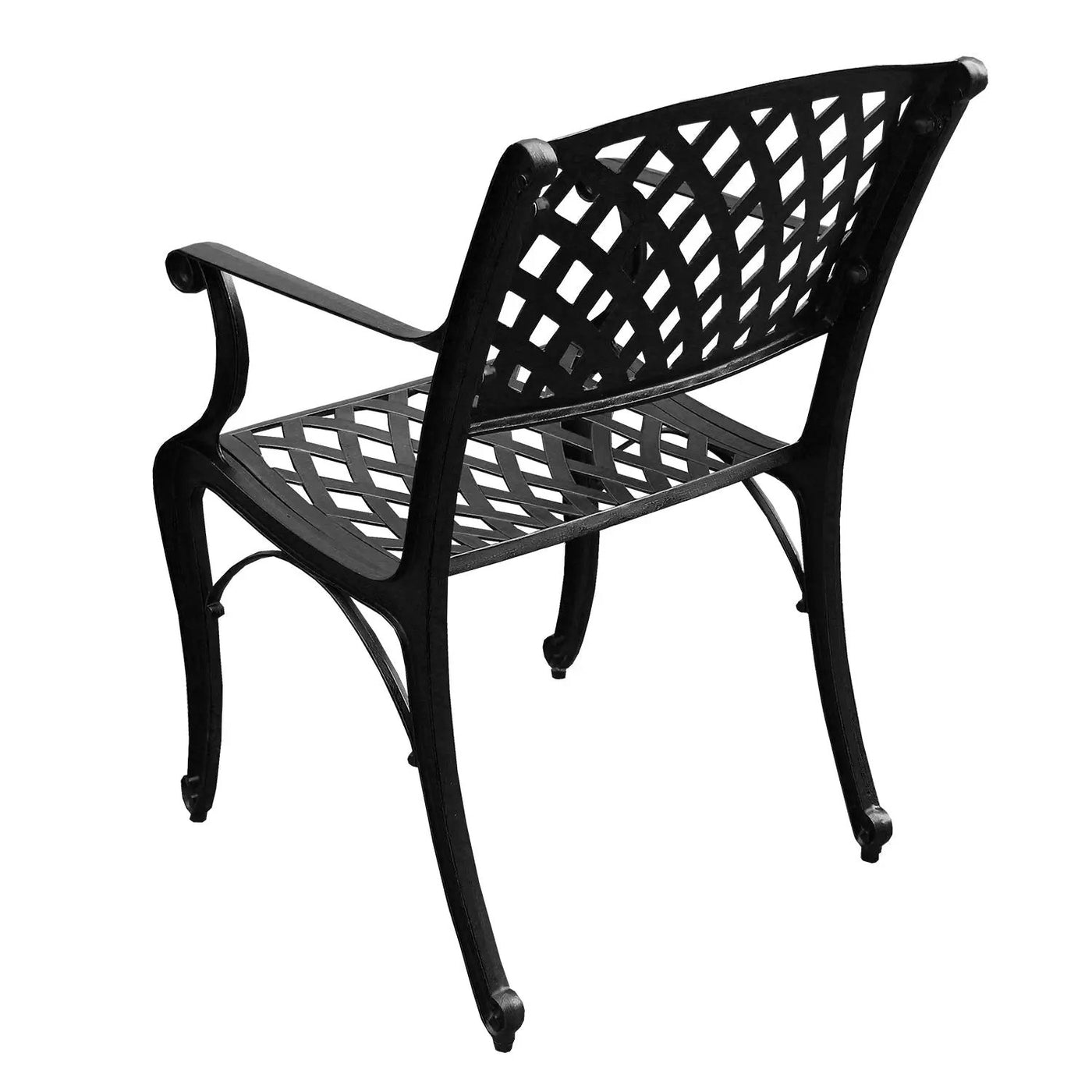 Outdoor Aluminum 5pc Round Patio Dining Set with Four Chairs by Sharicks