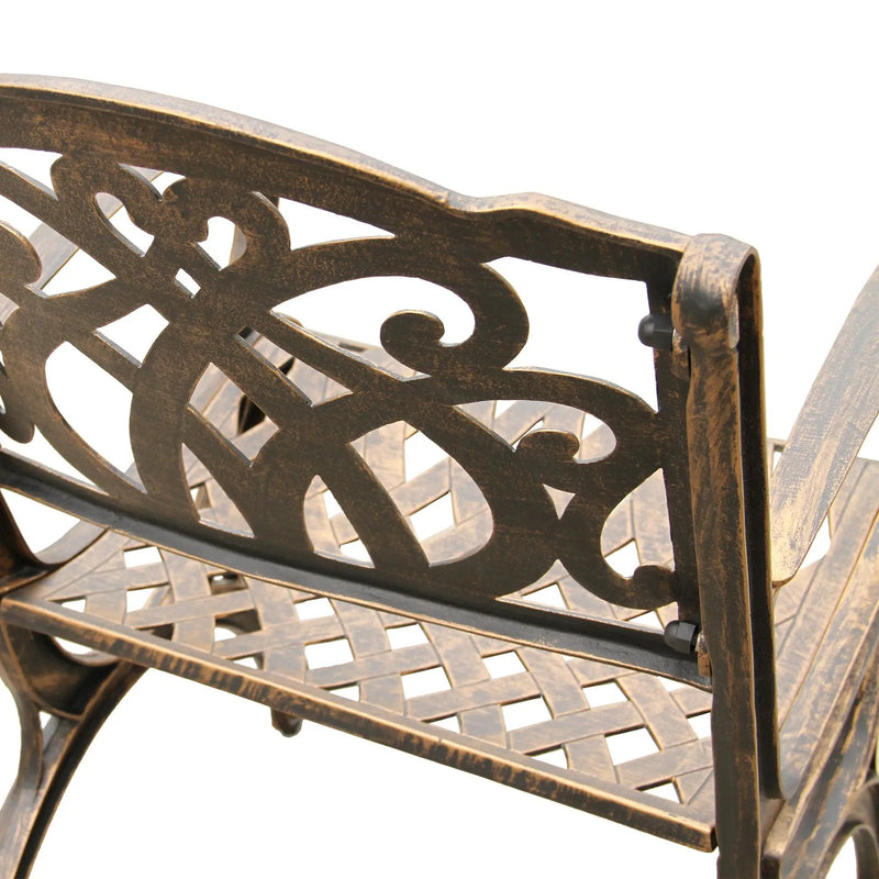 Outdoor Aluminum 5pc Round Patio Dining Set with Four Chairs by Sharicks