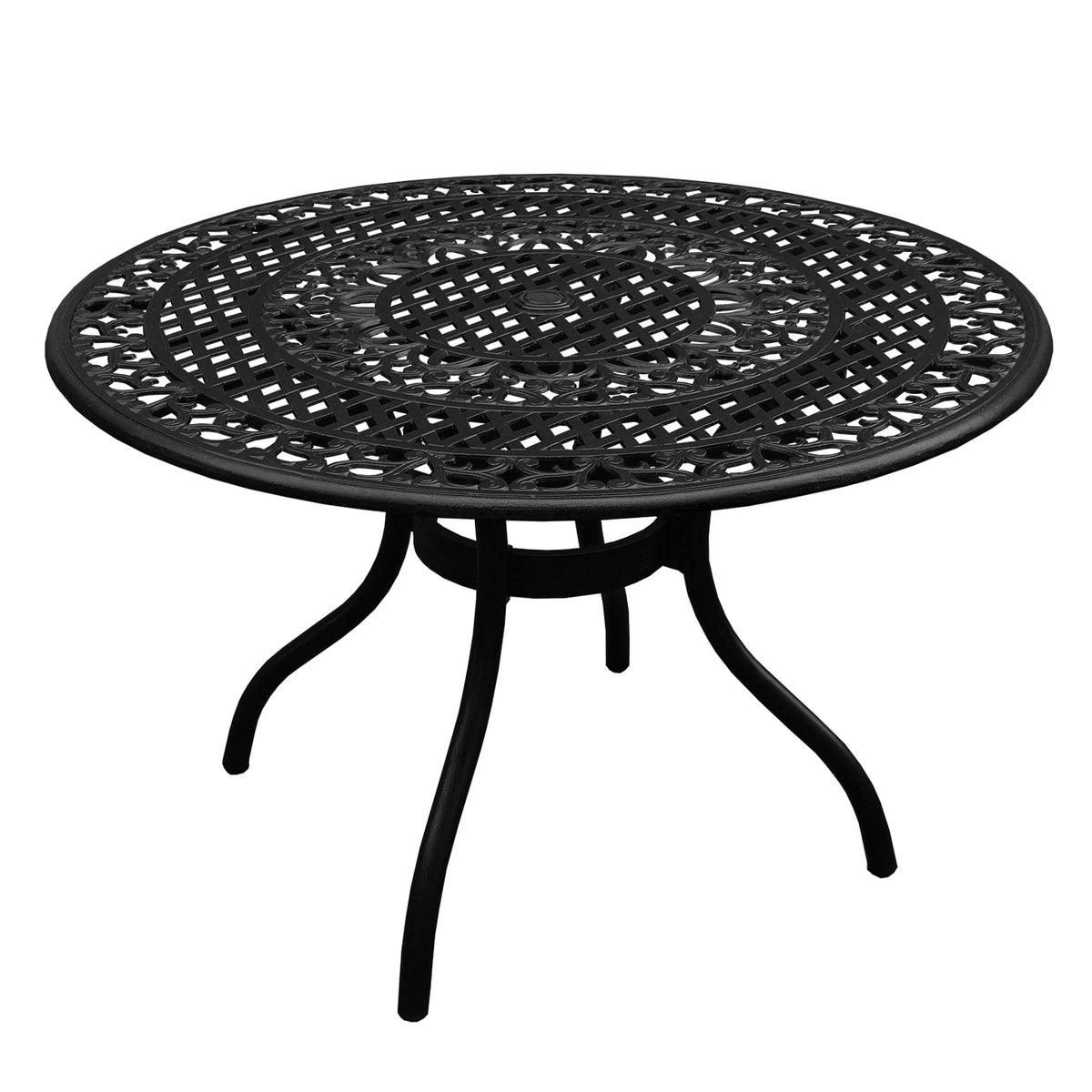 Ornate Outdoor Elegant Aluminum 48-in Round Patio Dining Table by Sharicks