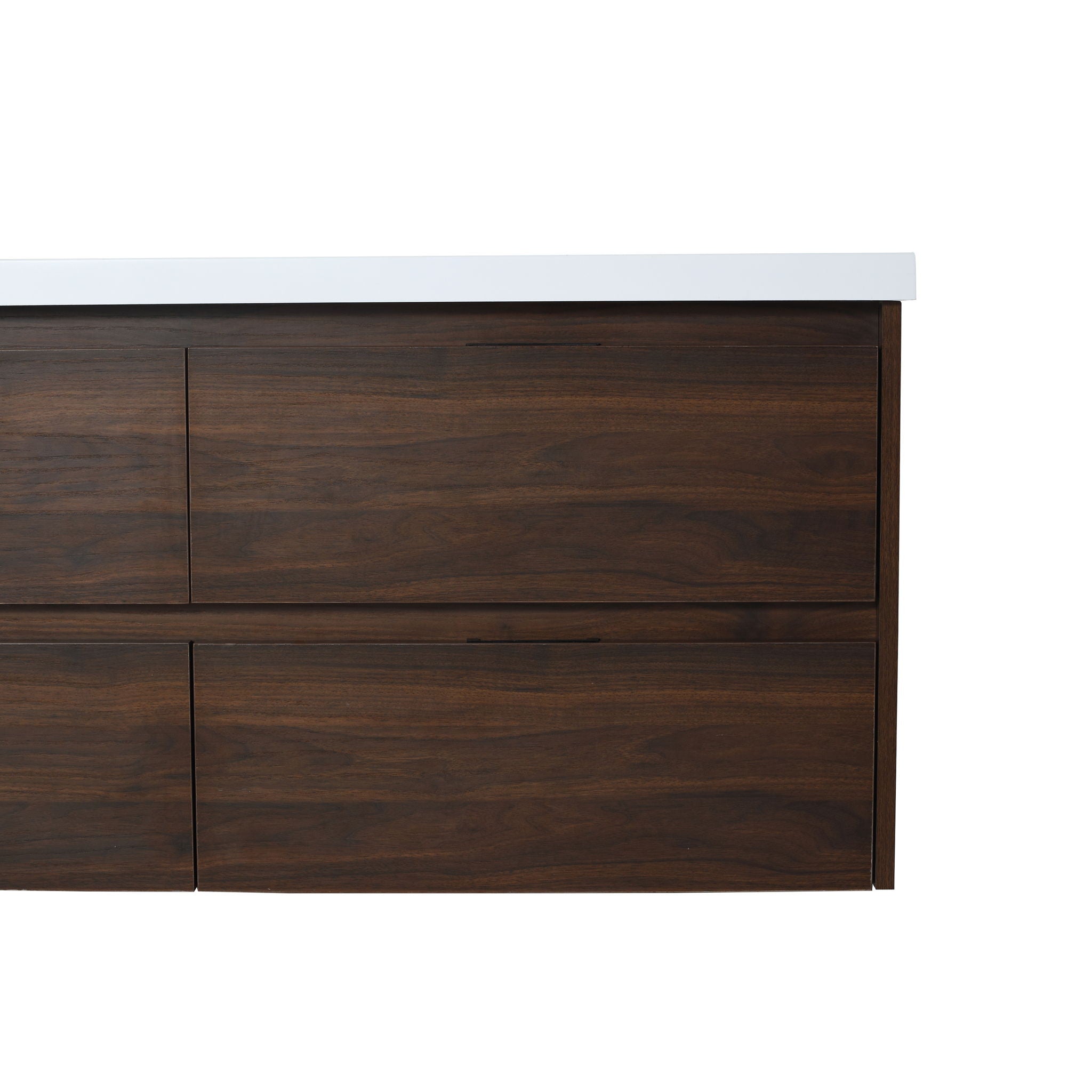 Modern Floating Bathroom Vanity With Dual Resin Sink, Soft Close Drawers by HouseOfZazla
