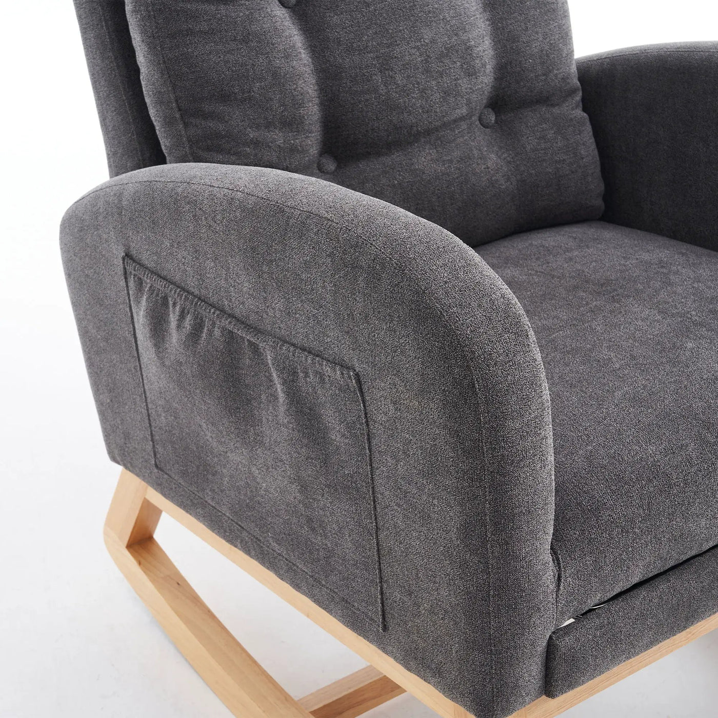 Accent Rocking Chair With Footrest, High Back by HouseOfZazla