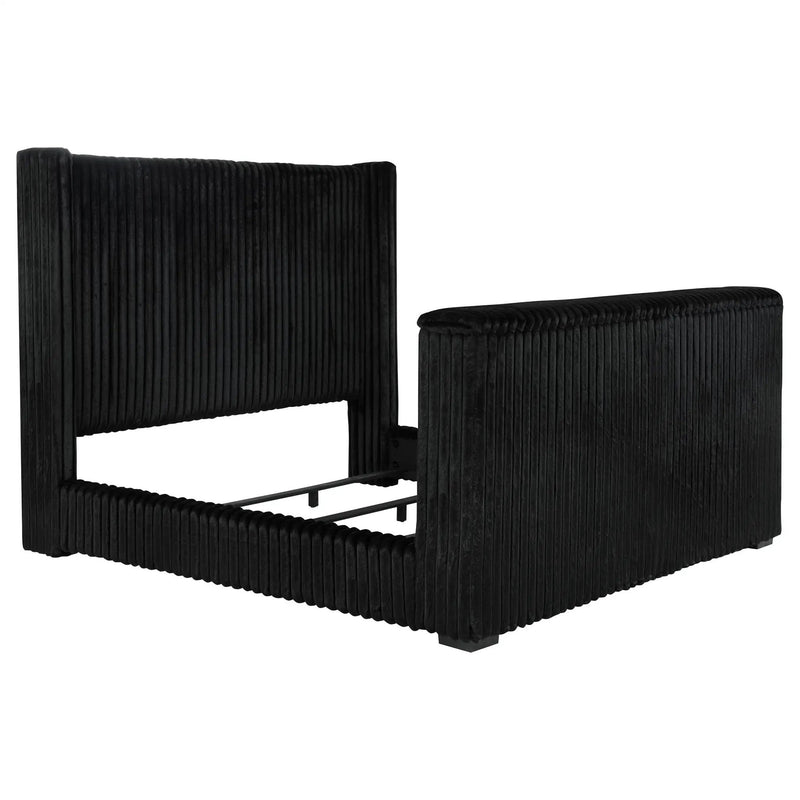 Centergrove Upholstered California King Wingback TV Bed Black by Unique Piece Furniture