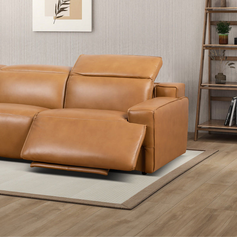 Urbana - Triple Power Recliner Sofa - Tan by HouseOfZazla