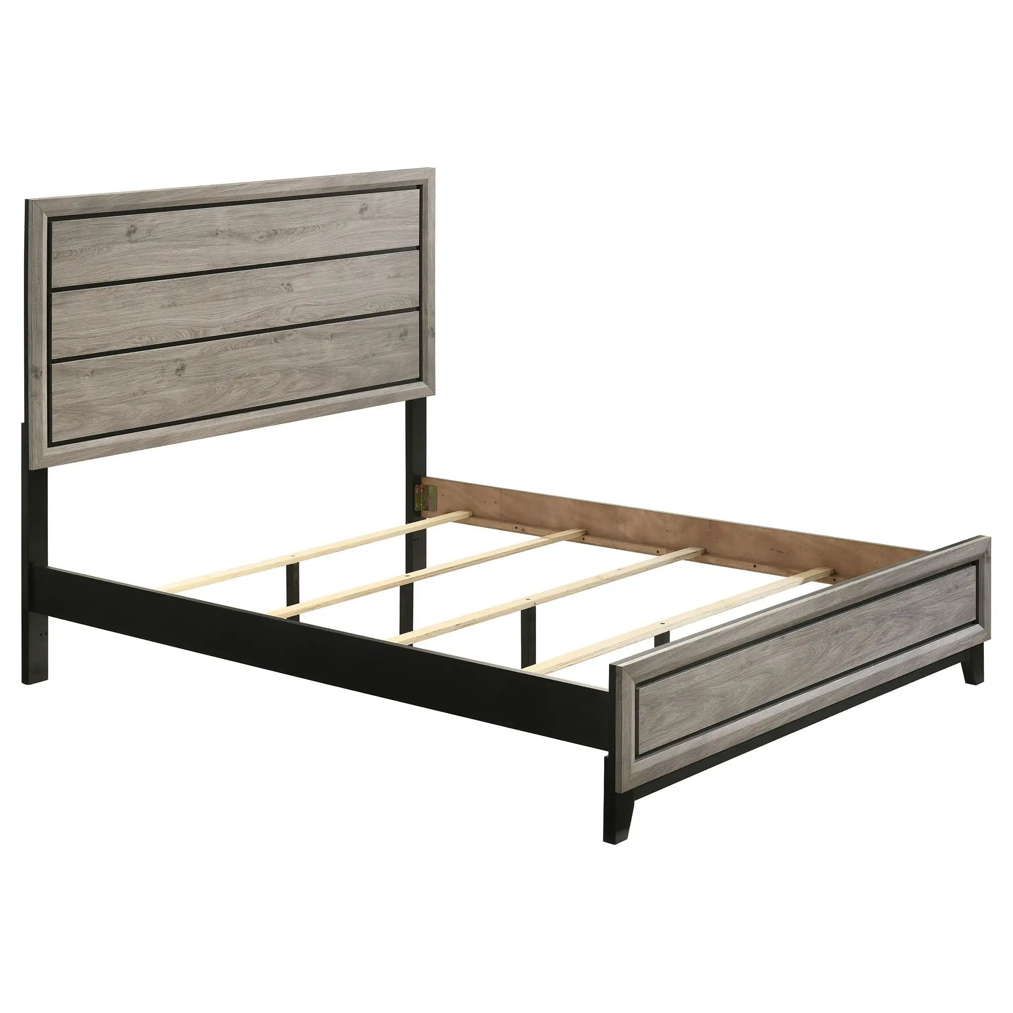 Valen Wood Queen Panel Bed Light Taupe by Unique Piece Furniture
