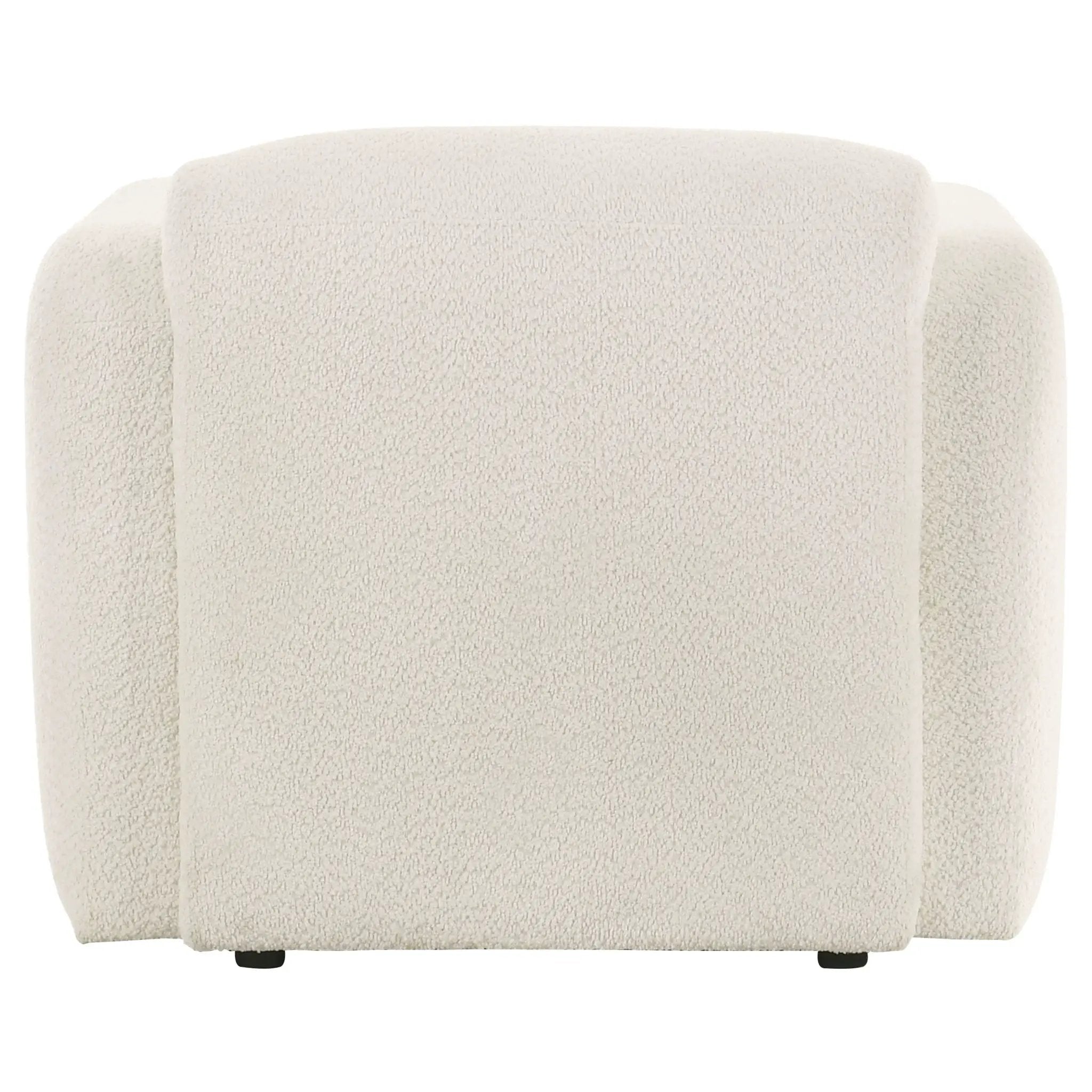 Dorset Fabric Upholstered Round Track Arm Accent Chair White by Unique Piece Furniture