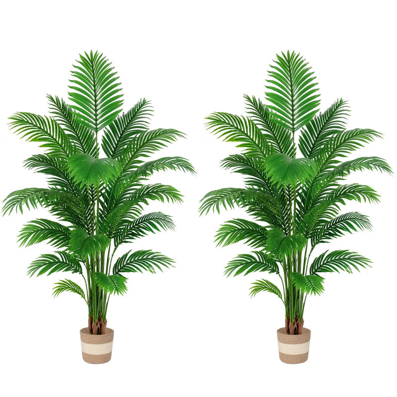 Artificial Palm Tree 6ft - Large Fake Tropical Tree (2 Pack) by HouseOfZazla