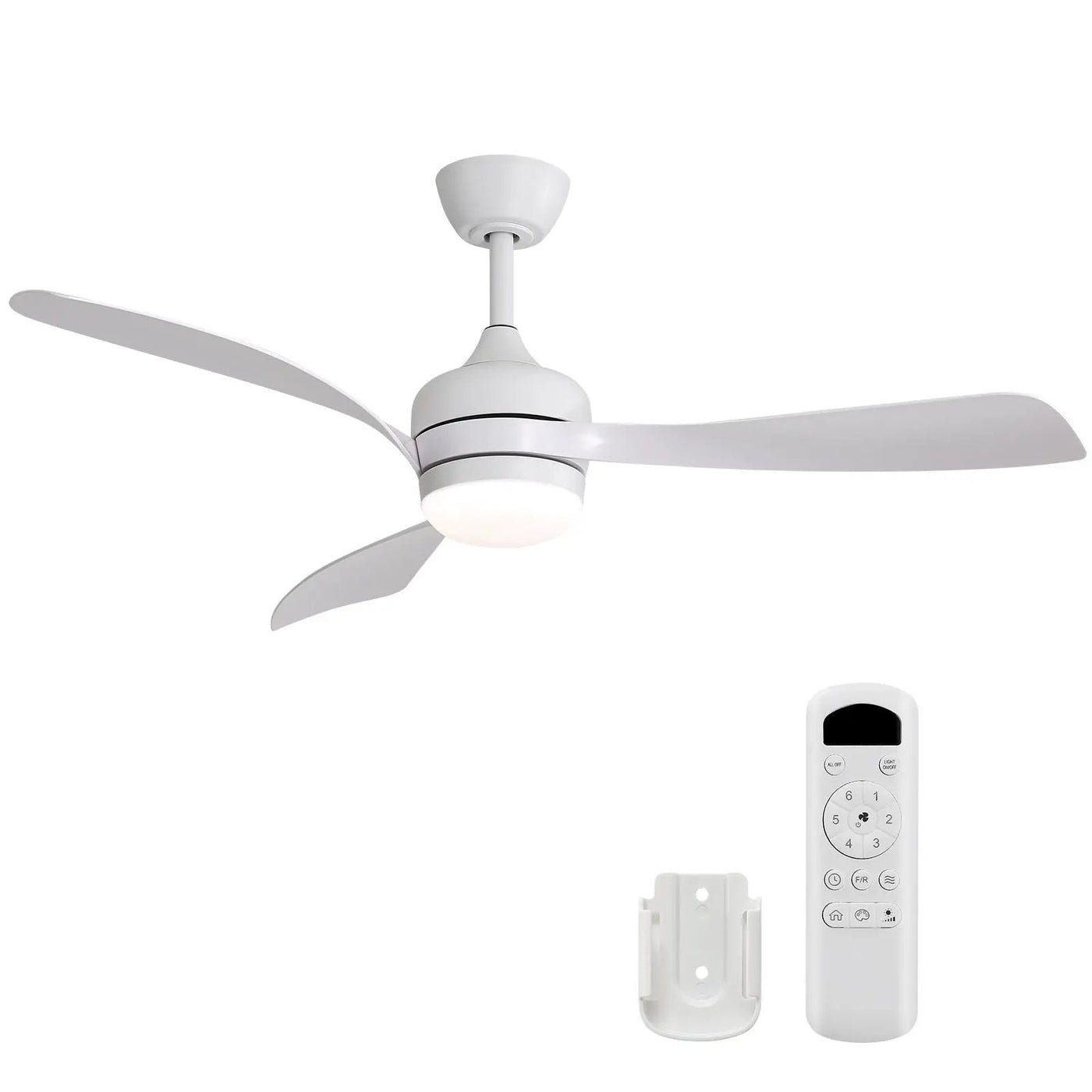 Ceiling Fan With 3 Blades, Remote Control, Reversible DC Motor, Noiseless Operation, 3 Downrods by HouseOfZazla