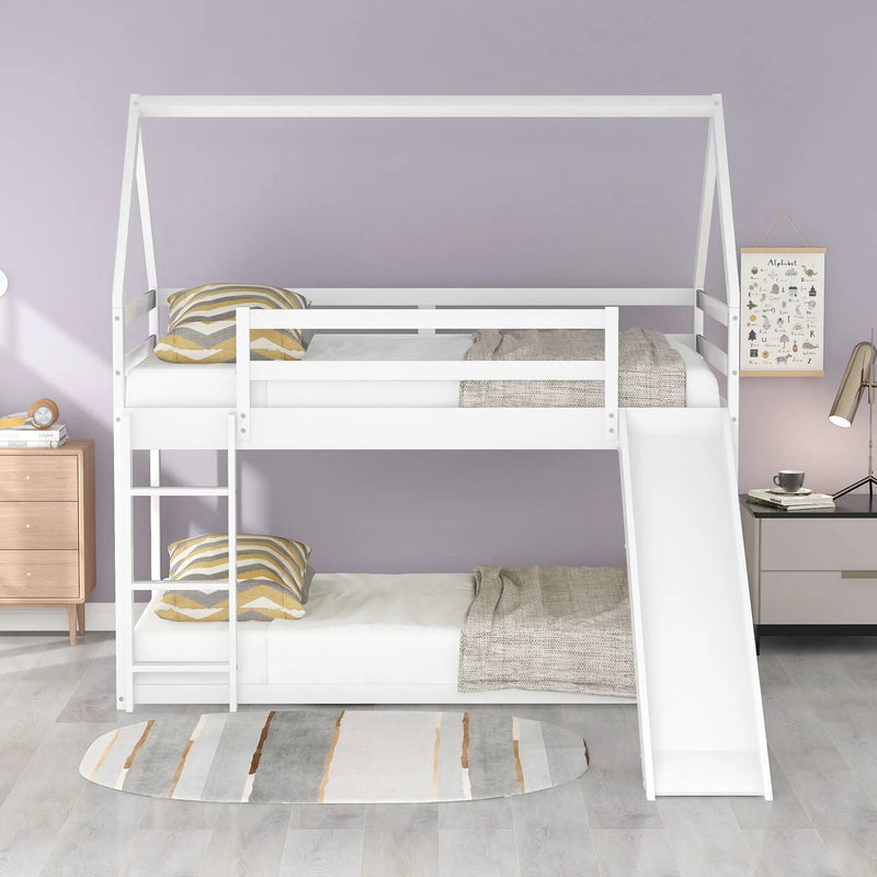 House Shape Bunk Bed With Slide And Ladder by HouseOfZazla