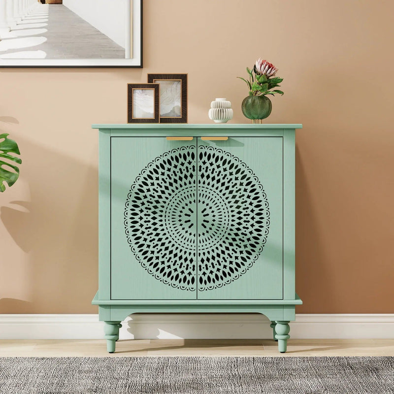 Hollow - Carved 2 Doors Accent Cabinet by HouseOfZazla