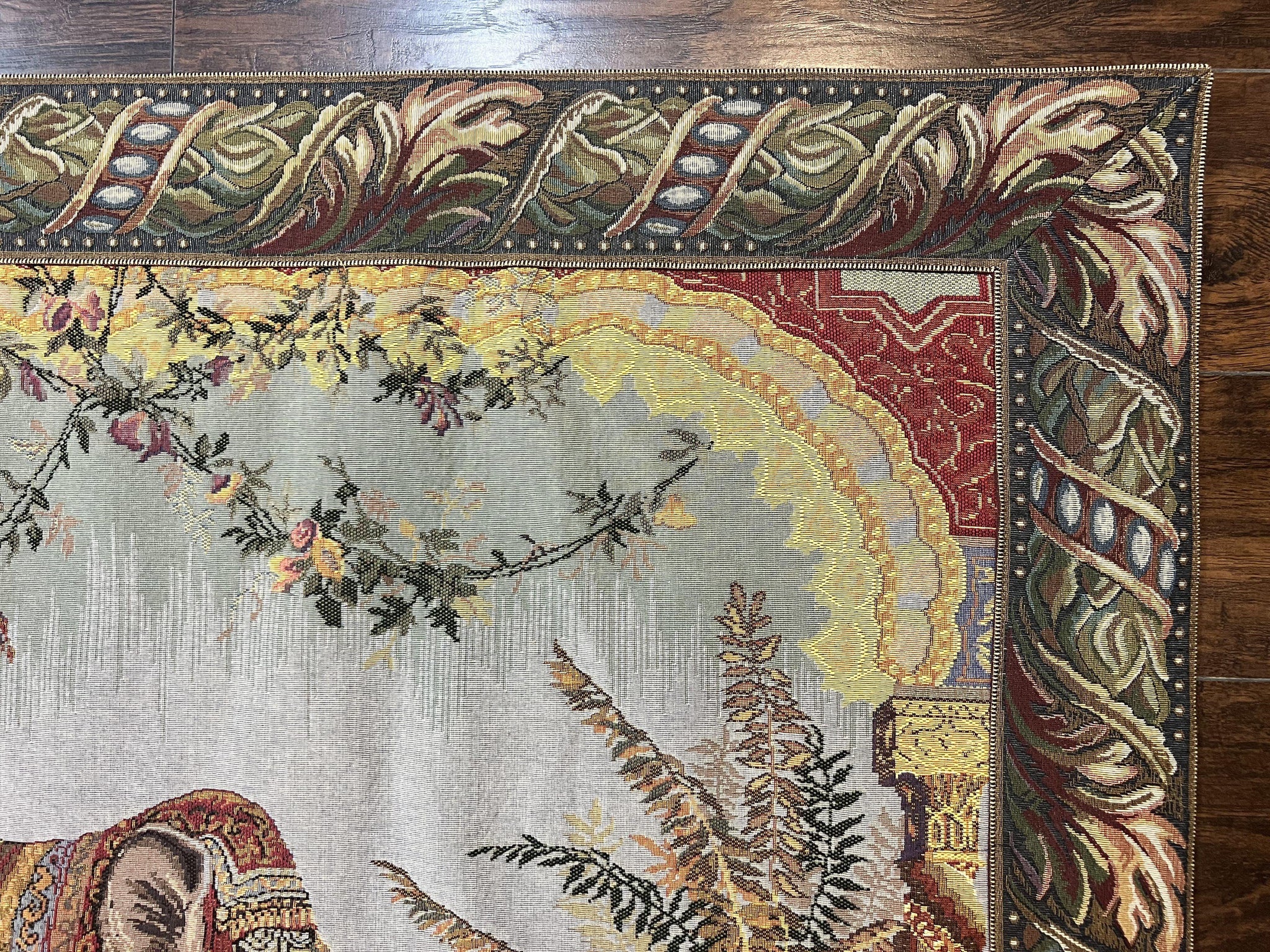 Vintage Tapestry 4 x 5.6, Adorned Elephant Pictorial by Jewel Rugs