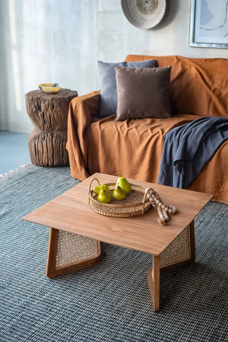 Teak Coffee Table - Natural Wood / Brown by HouseOfZazla