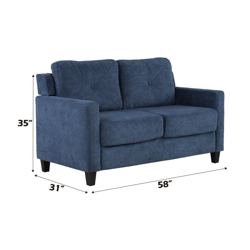2 Seater Loveseat - Navy by Unique Piece Furniture