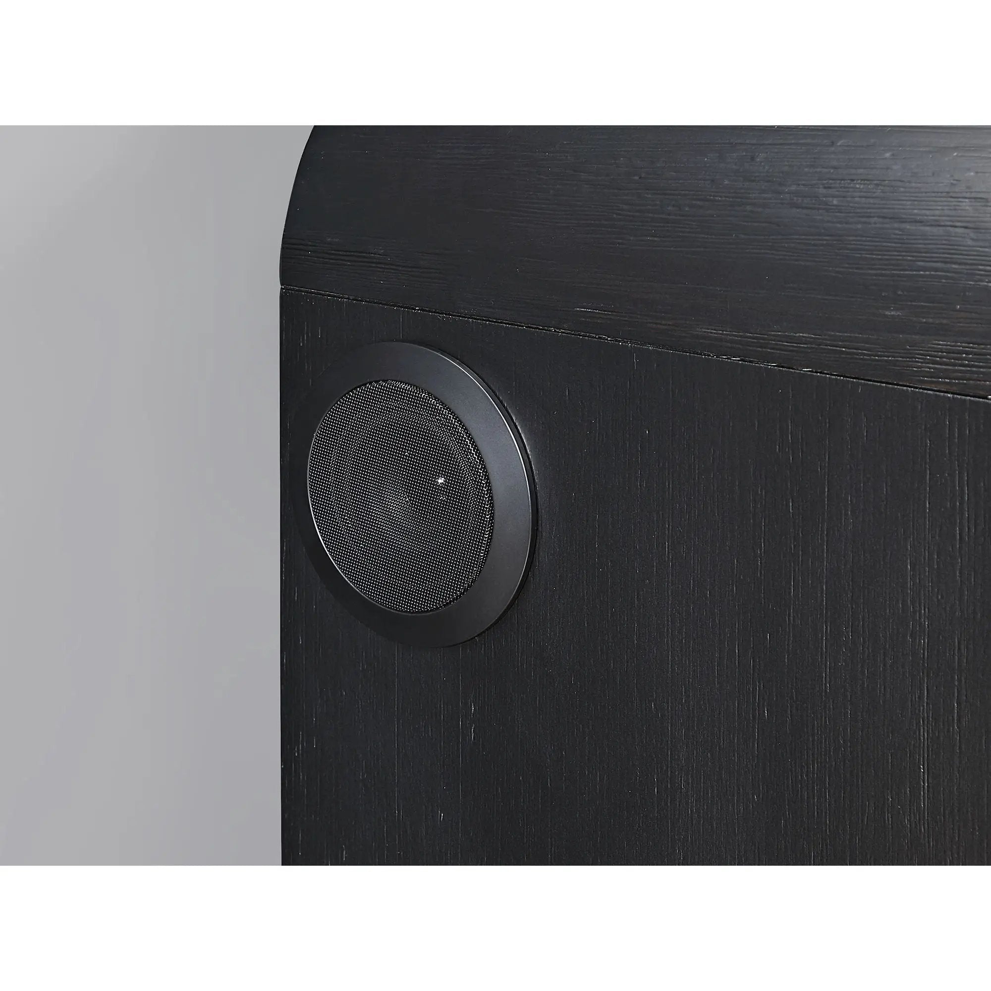 Beverly - Nightstand With Cooler And Speaker, LED Light, Rounded Sides - Black White by Unique Piece Furniture