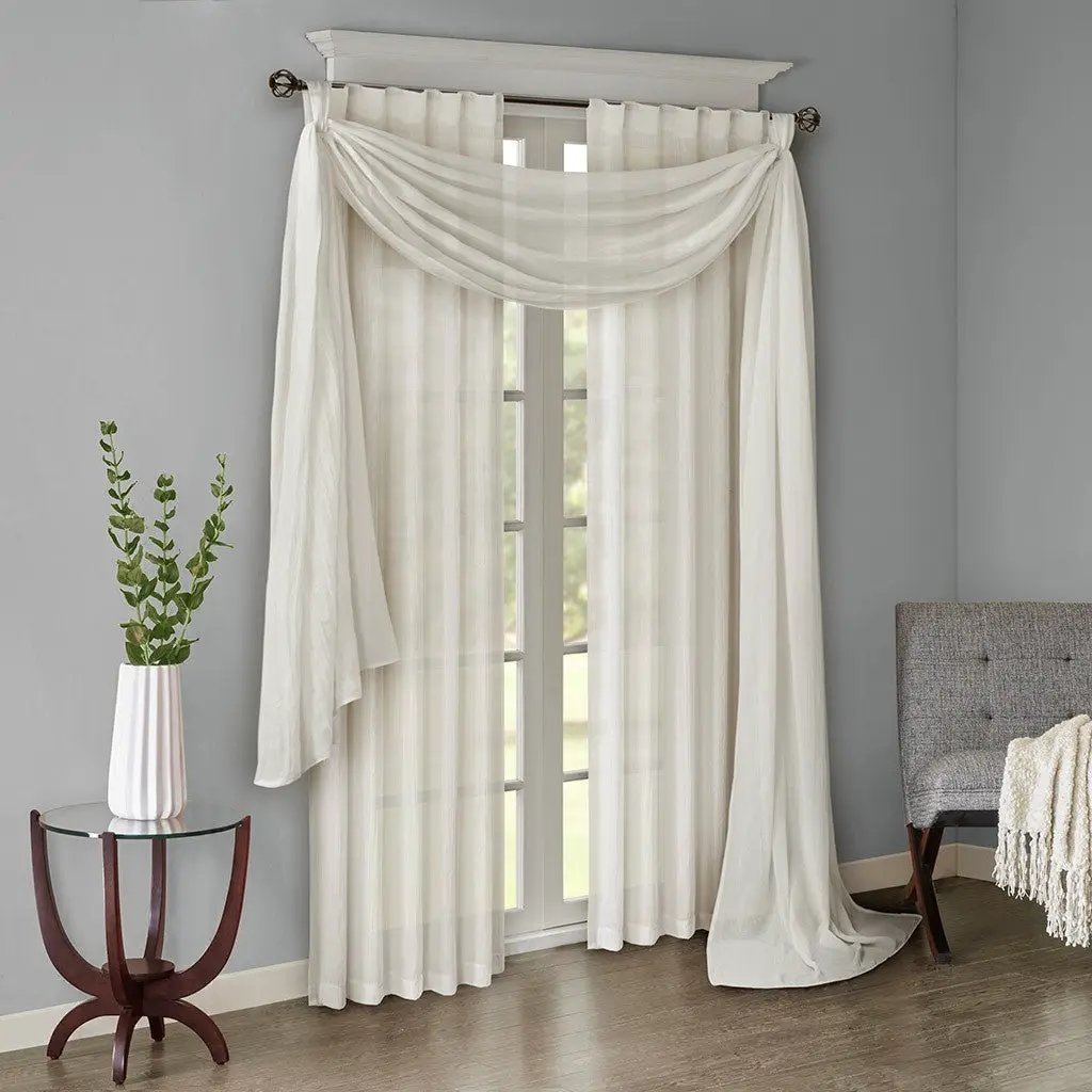 Solid Crushed Curtain Panel Pair (2 Pcs Window Panels) by HouseOfZazla